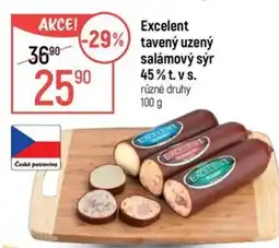 Globus Excelent tavený uzený salámový sýr 45% t.vs. nabídka