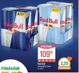 Globus Red Bull energetický nápoj nabídka