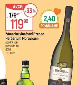Globus Zámecké vinařství Bzenec Herbarium Moravicum nabídka