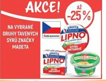Globus Na vybrané druhy tavených sýrů značky madeta nabídka