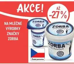 Globus Na mléčné výrobky značky zorba nabídka