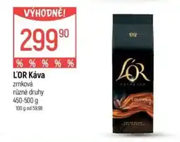 Globus L'OR Káva zrnková nabídka
