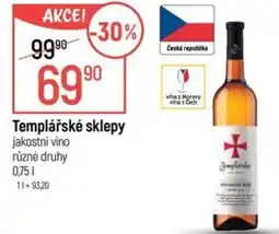 Globus Templářské sklepy jakostní víno nabídka