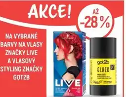 Globus Na vybrané barvy na vlasy značky live a vlasový styling značky got2b nabídka