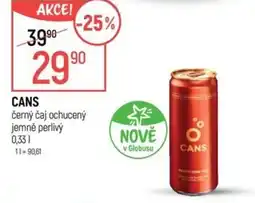 Globus CANS černý čaj ochucený jemně perlivý nabídka