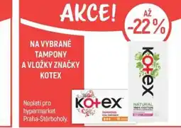 Globus Na vybrané tampony a vložky značky kotex nabídka