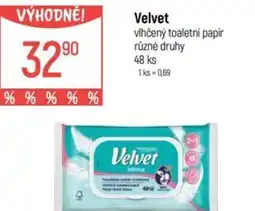 Globus Velvet vlhčený toaletni papír nabídka