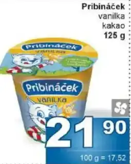 Jip Pribináček vanilka kakao nabídka