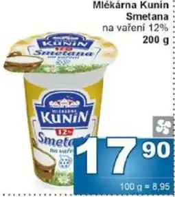 Jip Mlékárna Kunín Smetana na vaření 12% nabídka