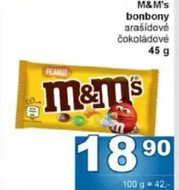 Jip M&M's bonbony arašídové čokoládové nabídka