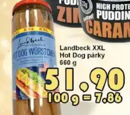 Jip Landbeck XXL Hot Dog párky nabídka