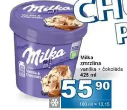 Jip Milka zmrzlina vanilka + čokoláda nabídka