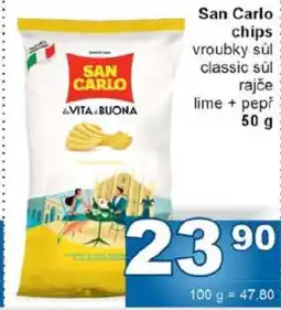 Jip San Carlo chips nabídka