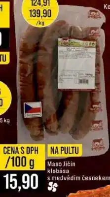 Jip Maso Jičín klobása s medvědím česnekem nabídka