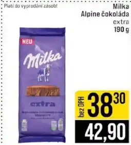 Jip Milka Alpine čokoláda extra nabídka