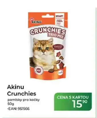 Tamda Foods Akinu Crunchies pamlsky pro kočky nabídka