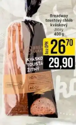Jip Breadway toustový chléb kváskový žitný nabídka