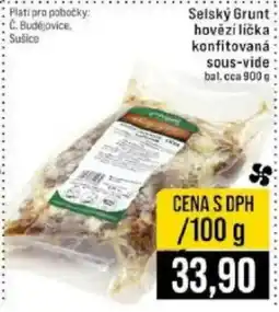 Jip Selský Grunt hovězí líčka konfitovaná sous-vide nabídka