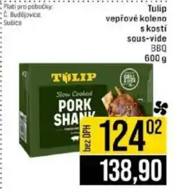 Jip Tulip vepřové koleno s kostí sous-vide BBQ nabídka