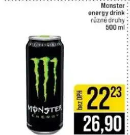 Jip Monster energy drink nabídka
