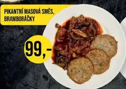 Jip Pikantní masová směs, bramboráčky nabídka