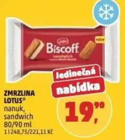 Penny Market Zmrzlina lotus nanuk, sandwich nabídka