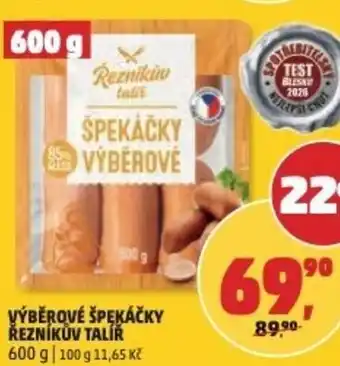 Penny Market Výběrové špekáčky řezníkův talíř nabídka