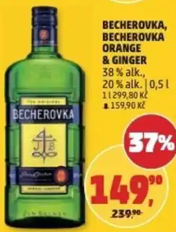 Penny Market Becherovka, becherovka orange & ginger nabídka
