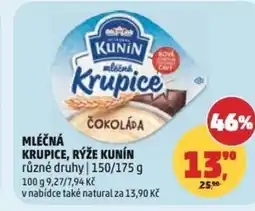 Penny Market Mléčná krupice, rýže kunín nabídka