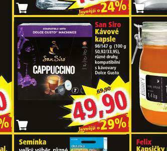 Norma San siro kávové kapsle nabídka