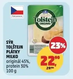 Penny Market Sýr tolštejn plátky milko nabídka