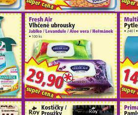 Norma Fresh air vlhčené ubrousky nabídka