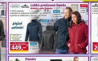 Dámská lehká prošívaná bunda