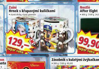 Zaini hrnek s křupavými kuličkami