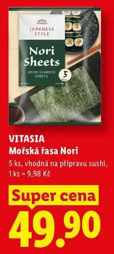 Lidl VITASIA Mořská řasa Nori, 5 ks nabídka