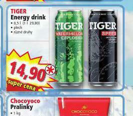 Norma Tiger energy drink nabídka
