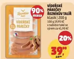 Penny Market Vídeňské párečky řezníkův talíř nabídka