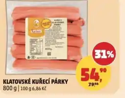Penny Market Klatovské kuřecí párky nabídka