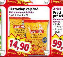 Norma Těstoviny vaječné nabídka