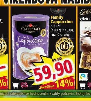 Norma Family cappuccino nabídka