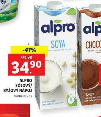 Lidl Alpro sójový nápoj nabídka