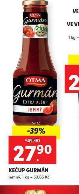 Lidl Kečup gurmán nabídka