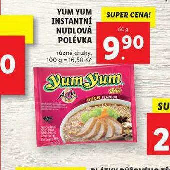 Lidl Yum yum instantní polévka nabídka