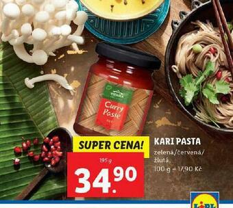 Lidl Kari pasta nabídka