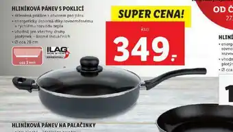Lidl Hliníková pánev s poklicí 28 cm nabídka