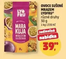 Penny Market Ovoce sušené mrazem lyofru nabídka