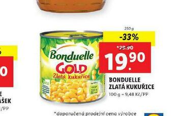 Lidl Bonduelle zlatá kukuřice nabídka