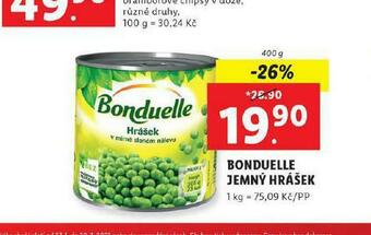 Lidl Bonduelle jemný hrášek nabídka
