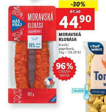 Lidl Moravská klobása nabídka