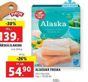 Lidl Aljašská treska nabídka